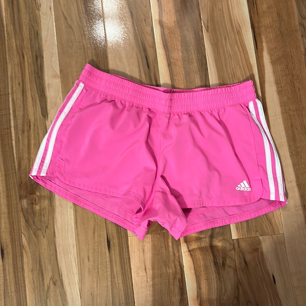 Hot pink Adidas shorts